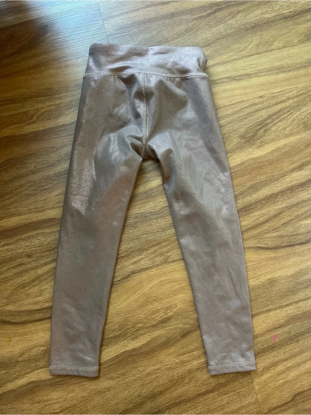 GAP Metallic Rose Gold Girls High-Waist Leggings